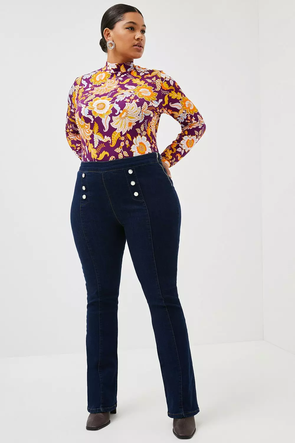 Button fly sale jeans plus size